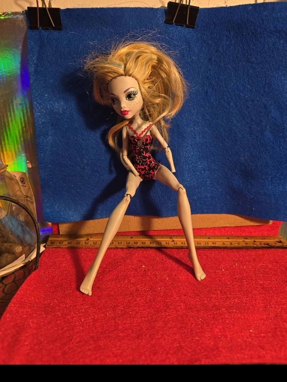 041426 MONSTER HIGH DOLL Lagoona Blue Dance Class. Missing handsBox 13#